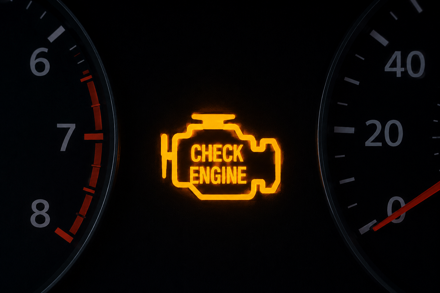 значок Check Engine на приборной панели автомобиля